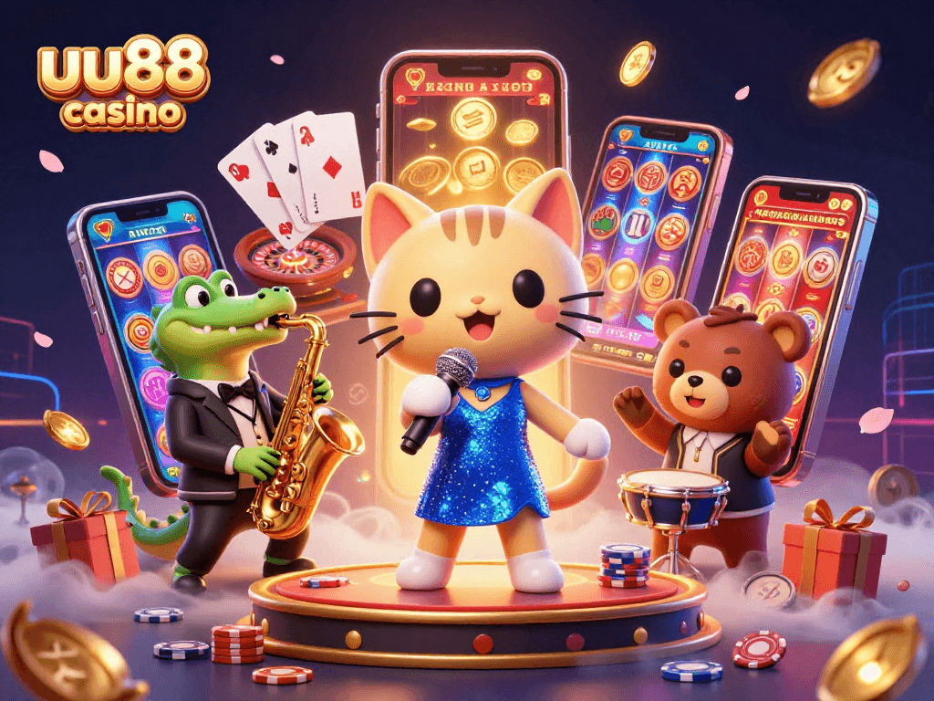 Enjoy spinning reels and vibrant gameplay at uu88 casino with engaging characters and rich visual elements.