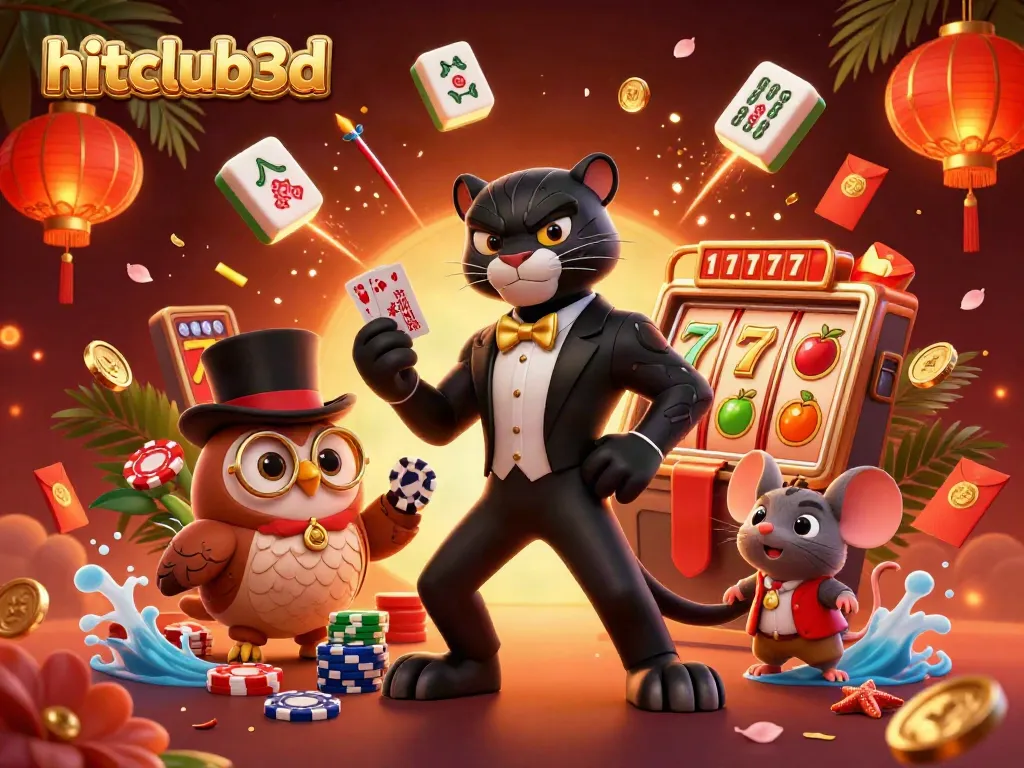 Experience thrilling gameplay and big wins with hitclub3d in an exciting casino setting featuring vibrant characters and games.