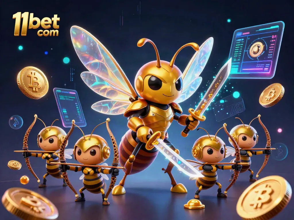 Experience the thrill of winning at 11bet com with this vibrant casino-themed 3D illustration.