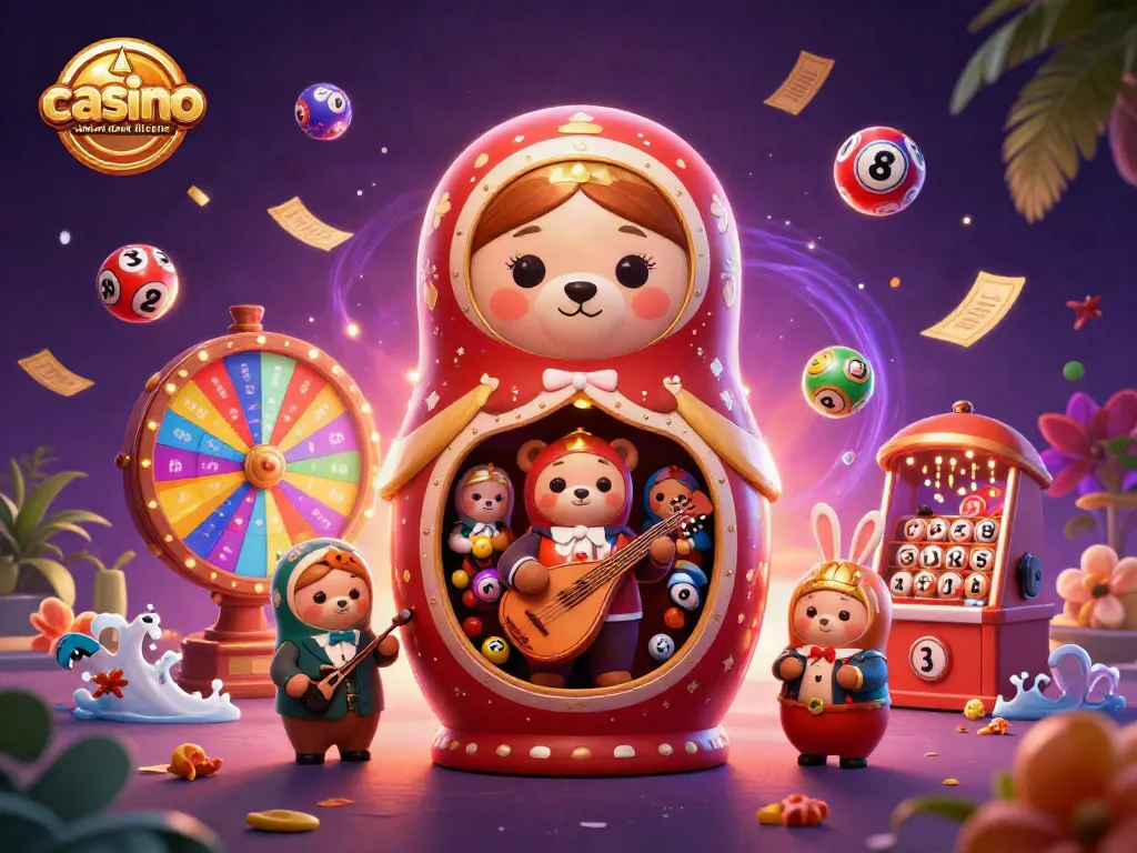Engage in fun at casino uden dansk licens with playful bears and vibrant lottery elements