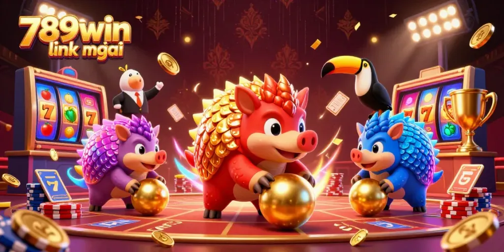 Experience thrilling action at 789win link mới with dynamic pangolins in a casino setting.